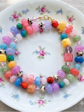 Candy theme gemstone necklace